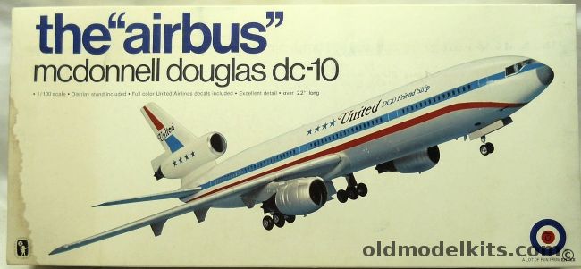 Entex 1/100 McDonnell Douglas DC-10 - United Air Lines Friend Ship, 8456