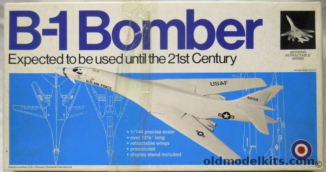 Entex 1/144 Rockwell B-1A Supersonic Bomber, 8505 plastic model kit