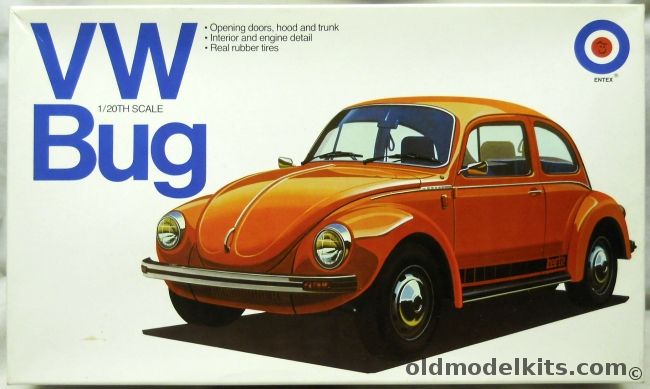 Entex 1/20 VW Bug - Volkswagen Beetle - (ex Bandai), 9042 plastic model kit