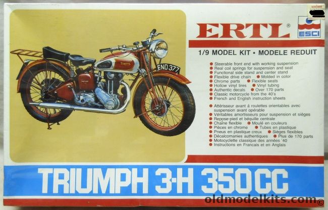 ESCI 1/9 Triumph 3-H 350CC, 8289 plastic model kit