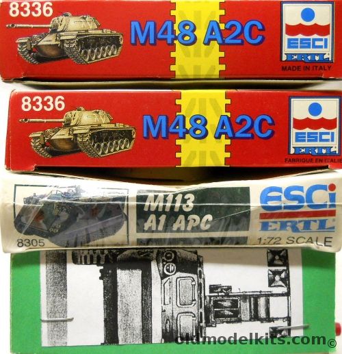 ESCI 1/72 TWO M48 A2C Battle Tank / M113 A1 APC / Interavia BRDM-2 SA-9, 8336 plastic model kit