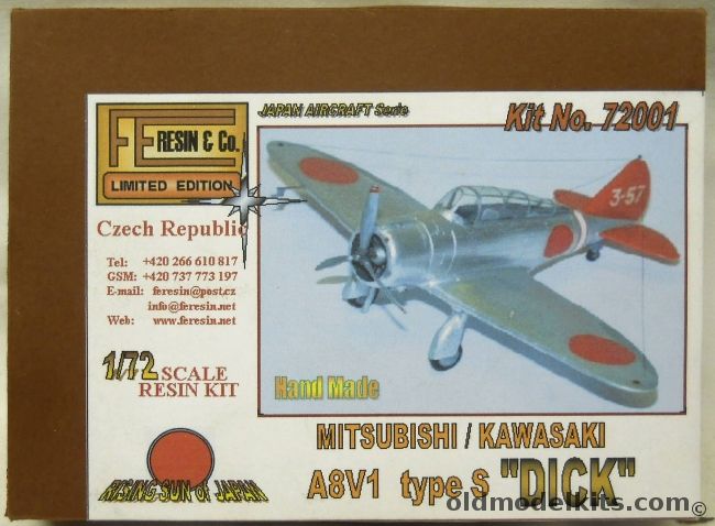 FE Resin 1/72 Mitsubishi Kawasaki A8V1 Type S Dick - Seversky 2PA-B3, 72001 plastic model kit