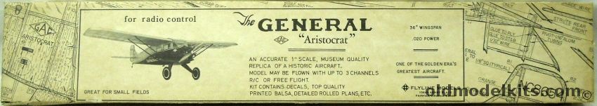 Flyline Models 1/12 The General Aristocrat - 36 Inch Wingspan for RC / Free Flight or Static Display plastic model kit