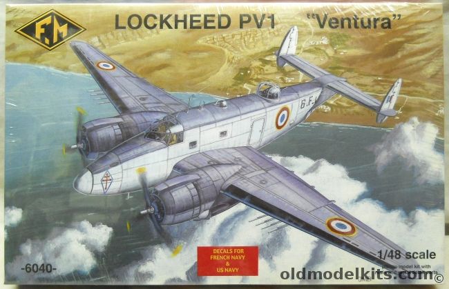 FM 1/48 Lockheed PV-1 Ventura - US Navy Or French Navy, 6040 plastic model kit
