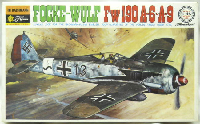 Fujimi 1/48 Focke-Wulf FW-190 A-6 Through A-9 - A-7 / A-8 / A-9  Motorized With Mabuchi Mini-Baby Motor - A-7/R3 Heinz Bar Squadron Red 23 / A-8/R1 Udet Squadron / A-8/R1 Richthofen / A-6 Trop / A-8/R3, 0767-300 plastic model kit