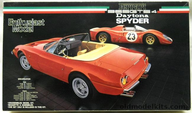 Fujimi 1/24 Ferrari 365GTS/4 Daytona Spyder, 24 plastic model kit