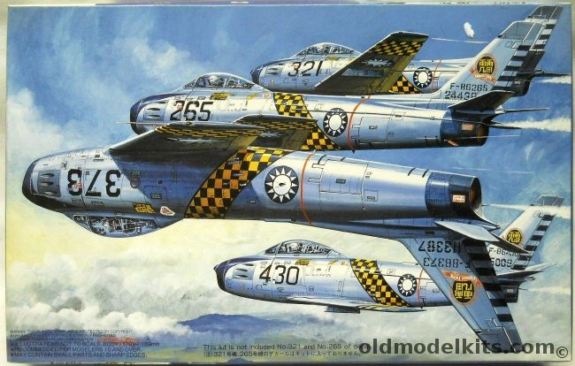 Fujimi 1/72 Two F-86F Thunder Tigers - Taiwan Acrobatic Team - Taiwan Air Force Acrobatic TeamTiger Check / Tiger Mouth / Thunder Tigers, 35502 plastic model kit