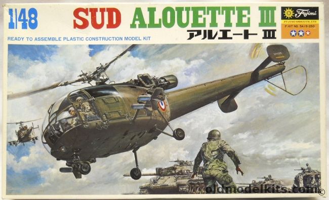 Fujimi 1/48 Aerospatiale Sud Alouette III - French Air Force or Navy / Malaysia Royal Air Force / Israel Air Force, 5A19-250 plastic model kit