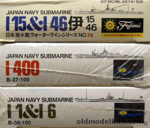 Fujimi 1/700 IJN Submarines I-15 and I-46 / Minicraft I-400 Submarine / Minicraft I-1 And I-6 Submarines, WLS074-100 plastic model kit