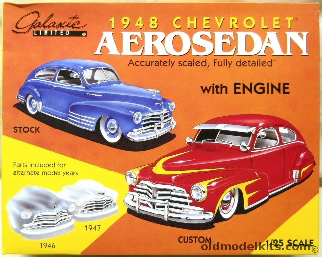 Galaxie Limited 1/25 1948 Chevrolet Aerosedan - 1946 / 1947 - Stock Or Custom, 98011 plastic model kit