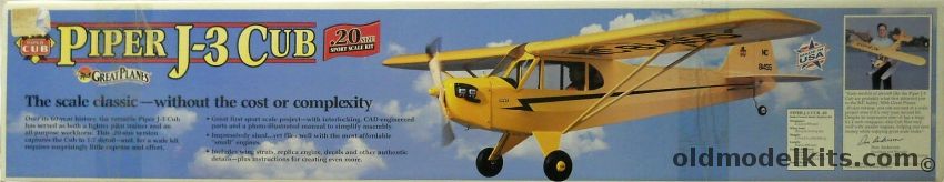 Great Planes 1/7 Piper J-3 Cub .20 Size - 61.2 Inch Wingspan R/C ...