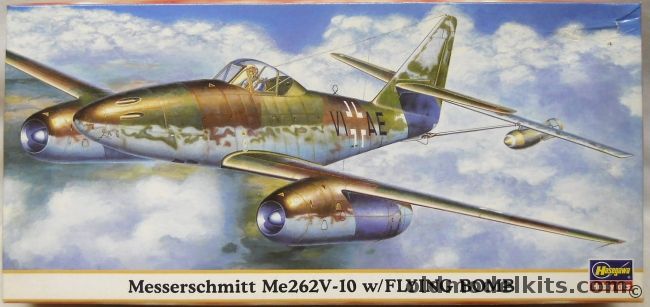 Hasegawa 1/72 Messerschmitt Me-262 V-10 With Flying Bomb - (Me262V10), 00049 plastic model kit