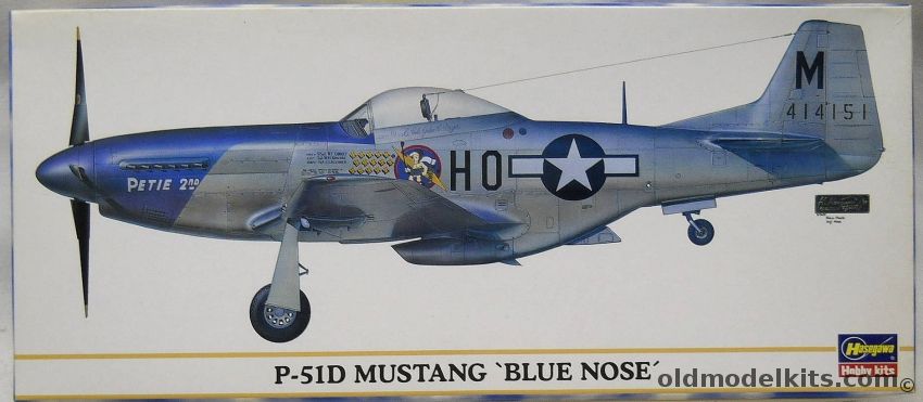 Hasegawa 1/72 P-51D Mustang Blue Nose - Petie 2nd Or Cripes Almighty 3rd, 00186 plastic model kit