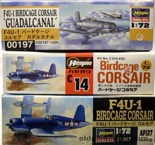 Hasegawa 1/72 F4U-1  Birdcage Corsair Guadalcanal / C14 Birdcage Corsair / AP127 F4U-1 Birdcage Corsair, 00197 plastic model kit