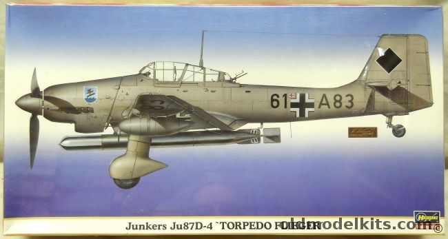 Hasegawa 1/48 Junkers Ju-87 D-4 Stuka Torpedo Flieger- (Ju87D4), 09307 plastic model kit