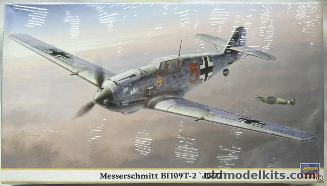 Hasegawa 1/48 Messerschmitt Bf-109T-2 JG77 - See Adler - (Bf109 T-2), 09861 plastic model kit