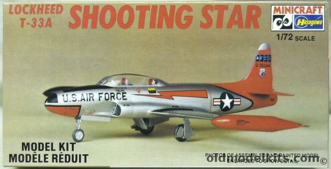 Hasegawa 1/72 Lockheed T-33A Shooting Star, 1038 plastic model kit