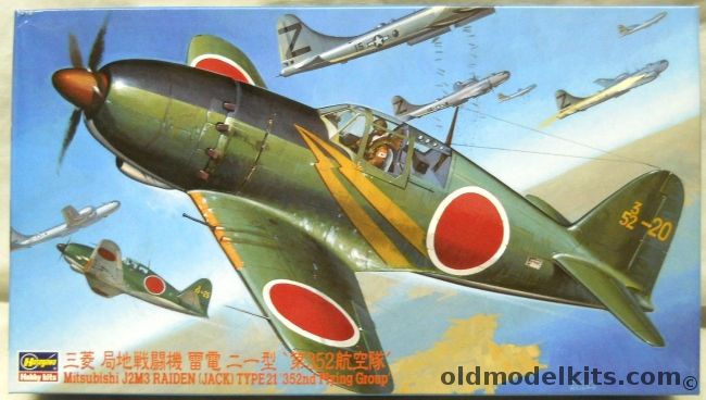 Hasegawa 1/48 Mitsubishi J2M3 Raiden Jack Type 21 - 352 Flying Group, JT139 plastic model kit