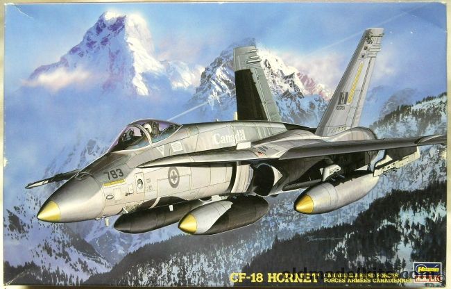 Hasegawa 1/48 CF-18 Hornet - Canadian Armed Forces - With Aero Graphics #E-15-48 CF-188 Hornet Squadron Crests / Lex Fence Markings / Nose Numbers / Gulf Mission Markings, SP98 plastic model kit