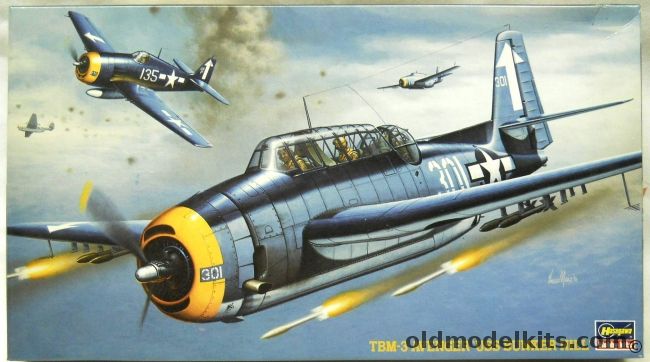 Hasegawa 1/72 TBM-3 Avenger USS Bunker Hill, AP134 plastic model kit