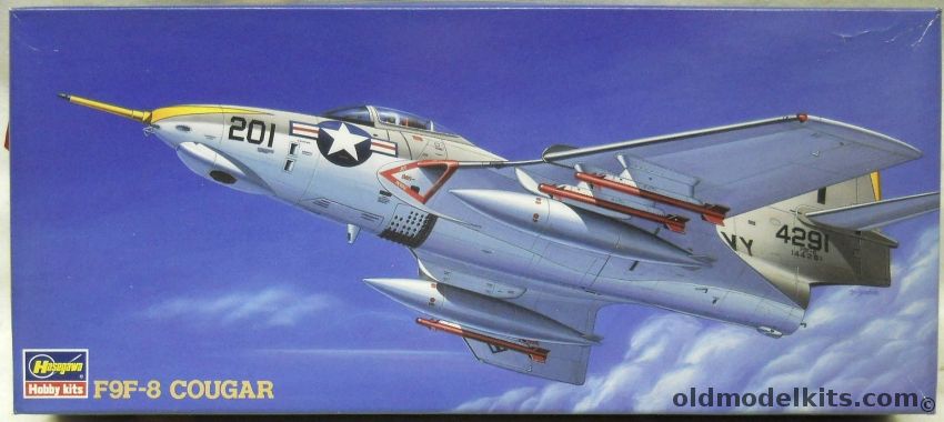 Hasegawa 1/72 Grumman F9F-8  Cougar - US Navy VF-61 / VF-43 - (F9F8), BT19 plastic model kit