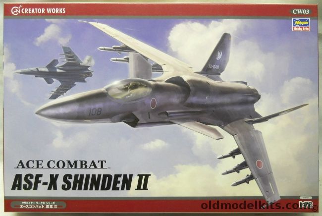 Hasegawa 1/72 ASF-X Shinden II - Creator Works Ace Combat, CW03 plastic model kit