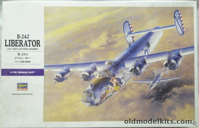 Hasegawa 1/72 B-24J Liberator - Plus SuperScale And Iliad Decals Sheets - Cocktail Hour / Red Raiders, E29 plastic model kit