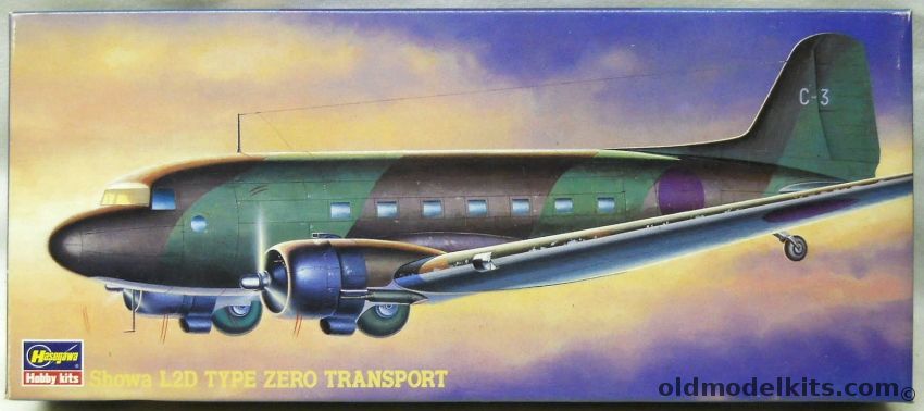 Hasegawa 1/200 Showa L2D Type Zero Transport - Tabby - License-Built DC-3, MX6 plastic model kit