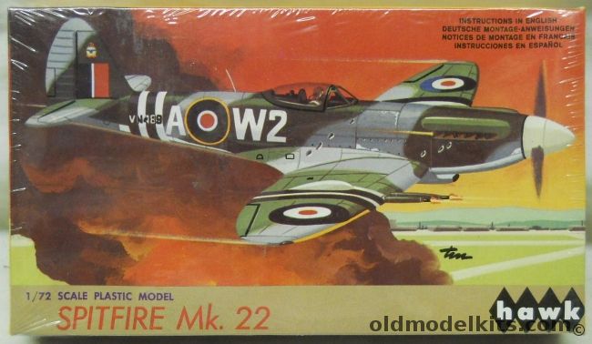 Hawk 1/72 Supermarine Spitfire MK.22, 05 plastic model kit