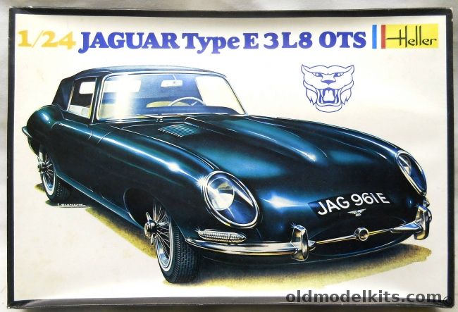 Heller 1/24 Jaguar Type E 3L8 OTS - Convertible, 719 plastic model kit