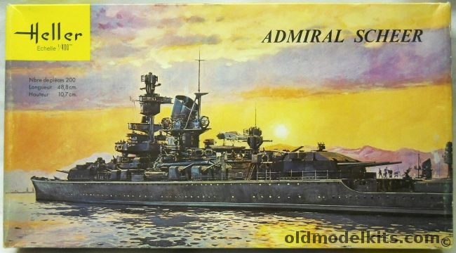 Heller 1/400 Admiral Sheer German Heavy Cruiser / Pocket Battleship, 800 plastic model kit