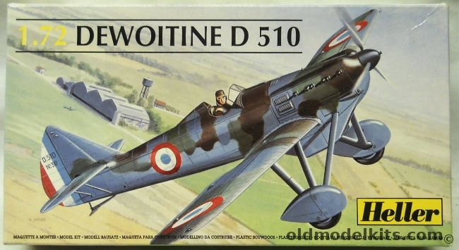 Heller 1/72 Dewoitine D-510 - French Air Force 1st Escadrille GC I/8 1938 /  3eme Escadrille GC II/1 June 1940, 80219 plastic model kit