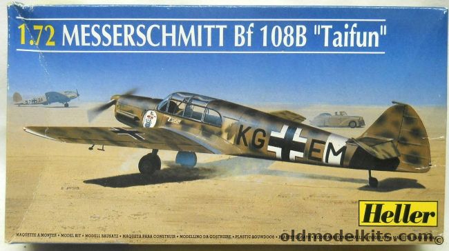 Heller 1/72 Messerschmitt Bf-108 Taifun - Luftwaffe Sicily 1953 or Bulgarian Air Force, 80231 plastic model kit