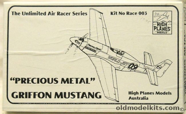 High Planes 1/72 Precious Metal Griffon P-51 Mustang - 1988 Reno Configuration, 72003 plastic model kit