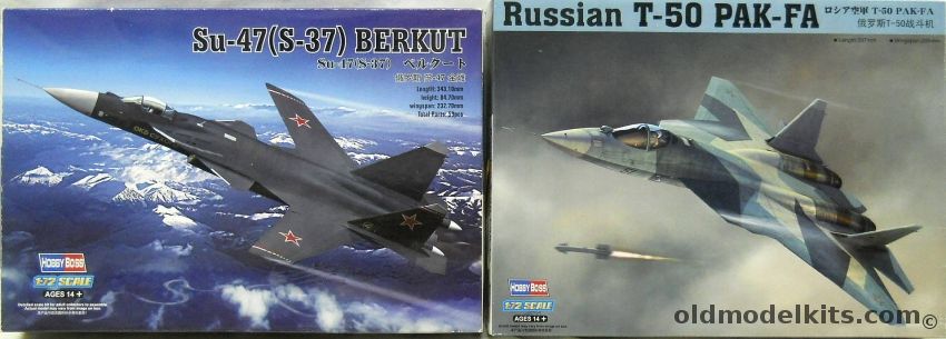 Hobby Boss 1/72 Su-47 Berkut (S-37)And T-50 PAK-FA, 80211 plastic model kit