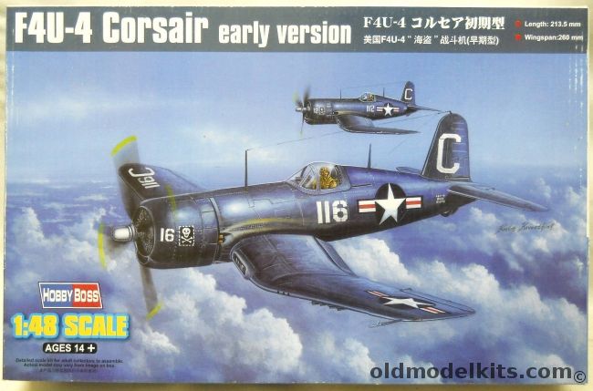 Hobby Boss 1/48 F4U-4 Corsair Early Version - VF-61 Group 6 USS Midway 1949 / VF-22 USS Coral Sea 1948, 80386 plastic model kit