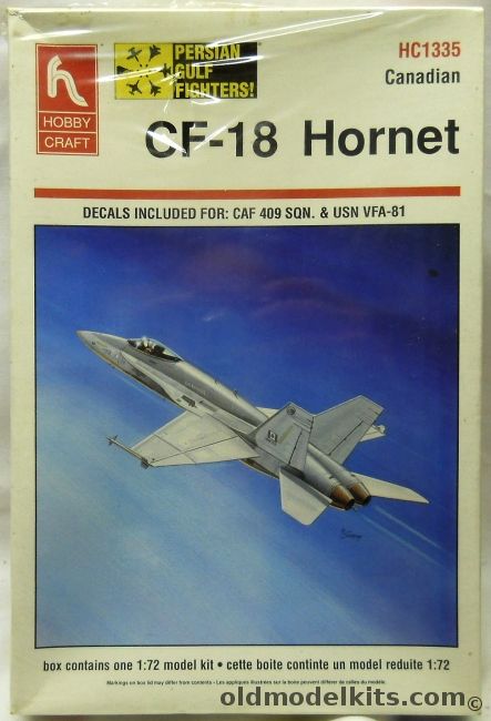 Hobby Craft 1/72 CF-18 Hornet - Canadian Air Force 409 Sq Or US Navy VFA-81, HC1335 plastic model kit