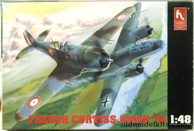 Hobby Craft 1/48 French Curtiss Hawk 75 Plus Microscale Decals - Hawk 75 A-3 GC 1/5 France June 1940 / Free France (FAFL) May 1941, HC1560 plastic model kit