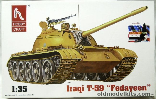 Hobby Craft 1/35 Iraqi T-59 Fedayeen- Operation Iraqi Freedom - Al Nasiriyah Late March 2003 / 5th Mechanized Division Basrah late march 2003 - (ex Trumpter), HC6005 plastic model kit