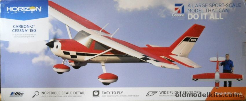 Horizon Hobby E-Flite Carbon-Z Cessna 150 Bind-N-Fly - 83.7 Inch Wingspan R/C Aircraft - PICK UP ONLY, EFL1450 plastic model kit