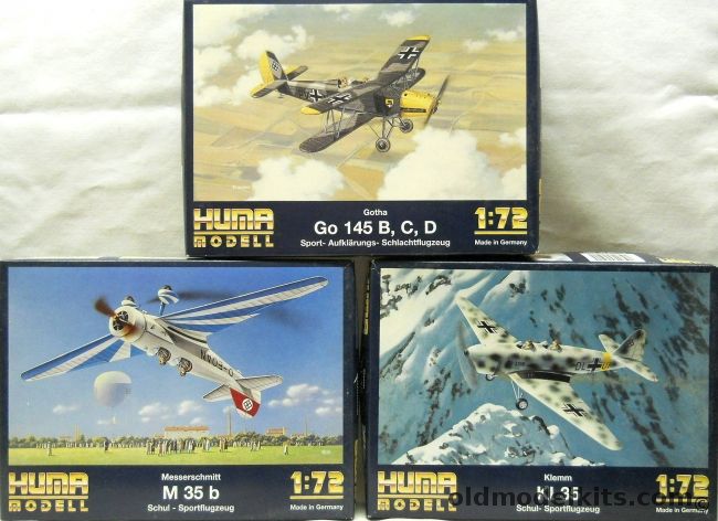 Huma Model 1/72 Gotha Go-145 And Lemm Kl-35 And Messerschmitt M-35b, 3002