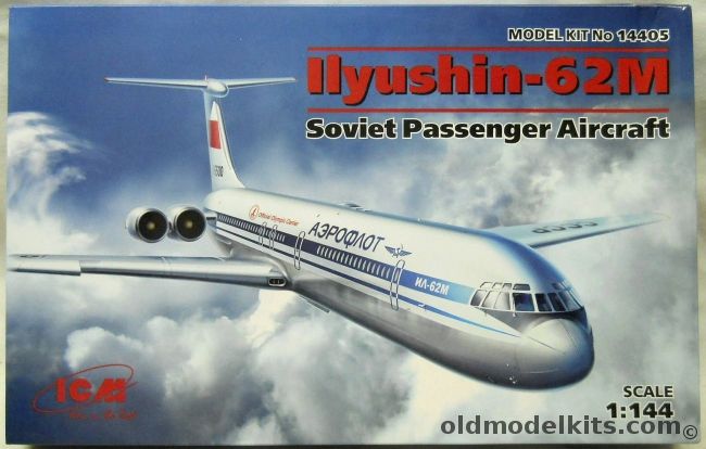 ICM 1/144 Ilyushin-62M Soviet Passenger Aircraft - Il-62, 14405 plastic model kit