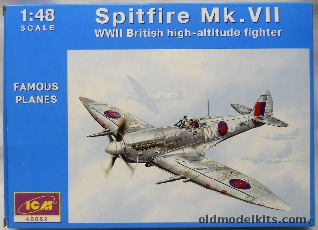 ICM 1/48 Spitfire Mk.VII - High Altitude Fighter, 48062 plastic model kit