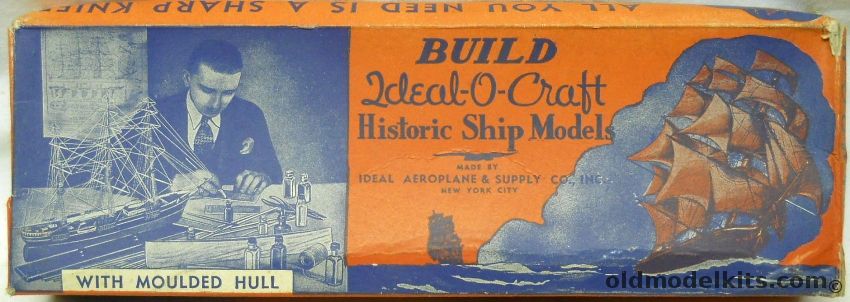Ideal Aeroplane & Supply SS Normandie Ocean Liner - 12 Inch Long Wooden Model With Moulded Hull plastic model kit