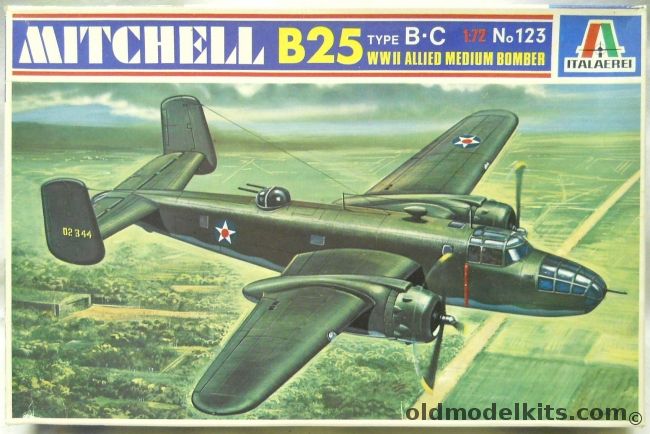 Italaerei 1/72 North American B-25B / B-25C Mitchell - USAAF Doolittle's Aircraft on the Tokyo Raid April 18 1942 / RAF 226 Sq Oland 1944, 123 plastic model kit