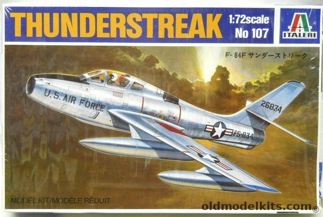 Italeri 1/72 Republic F-84F Thunderstreak  - USAF National Guard 1953 / Luftwaffe Jabo 32 1962, 107 plastic model kit
