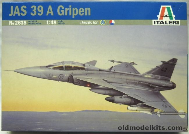 Italeri 1/48 JAS-39 A Gripen - Swedish Or Czech Air Force - (JS39A), 2638 plastic model kit
