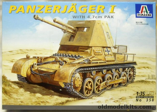 Italeri 1/35 Panzerjager I With 4.7cm PAK And Azimut 20mm Flak 38  Conversion For Flakpanzer 1A / Tamiya 20mm Flak 38 / Rubio Metal Gun Barrel / Eduard Flak 38 PE Detail Set, 358 plastic model kit