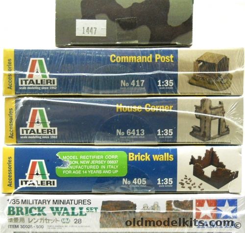 Italeri 1/35 Command Post / House Corner / Italeri Brick Walls / Tamiya Brick Wall Set / Verlinden Red Bricks, 417 plastic model kit