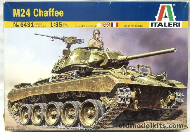 Italeri 1/35 M24 Chaffee - US Army 1st AD Italy April 1945 / US Germany Jan 1945 / US Korea 3rd ID Korea 1951 / Great Britain 1st Royal TR Germany May 1945 / French Army Indo China 1953, 6431 plastic model kit